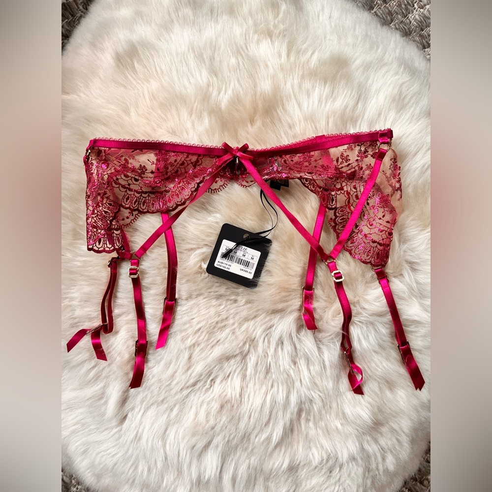 🔥NWT HONEY BIRDETTE JULIE raspberry suspender WITH HB DUST BAG